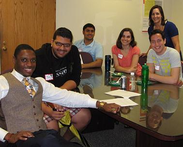 College Students participating in training